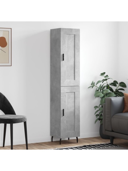 Komoda, betono pilkos spalvos, 34,5x34x180cm, apdirbta mediena