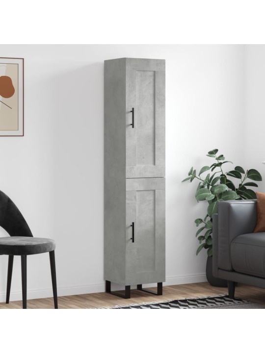 Komoda, betono pilkos spalvos, 34,5x34x180cm, apdirbta mediena