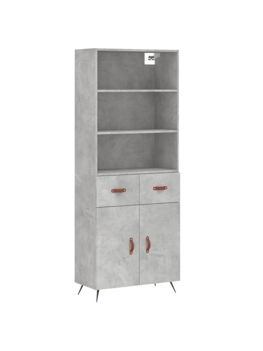 Komoda, betono pilkos spalvos, 69,5x34x180cm, apdirbta mediena