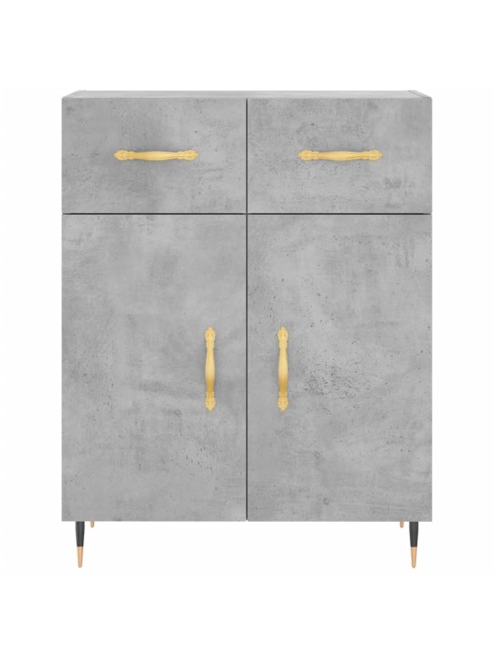 Komoda, betono pilkos spalvos, 69,5x34x180cm, apdirbta mediena