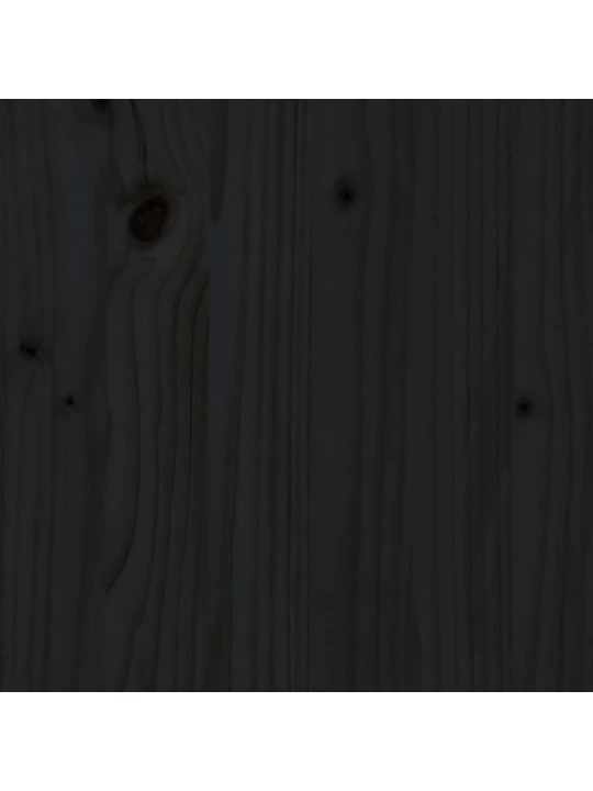Darbastalis, juodas, 140x50x80cm, pušies medienos masyvas