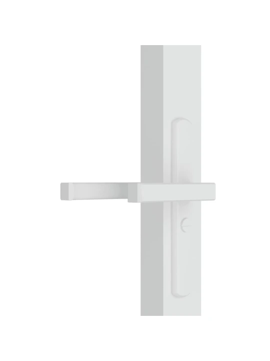 Vidaus durys, baltos, 93x201,5cm, ESG stiklas ir aliuminis