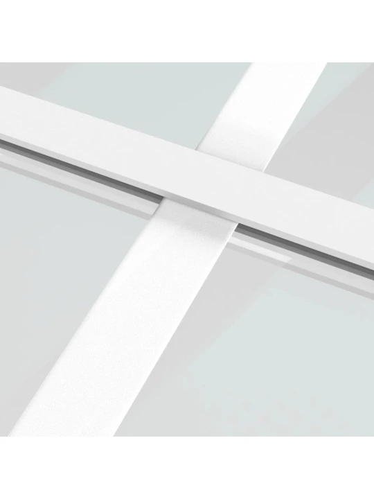 Vidaus durys, baltos, 93x201,5cm, ESG stiklas ir aliuminis