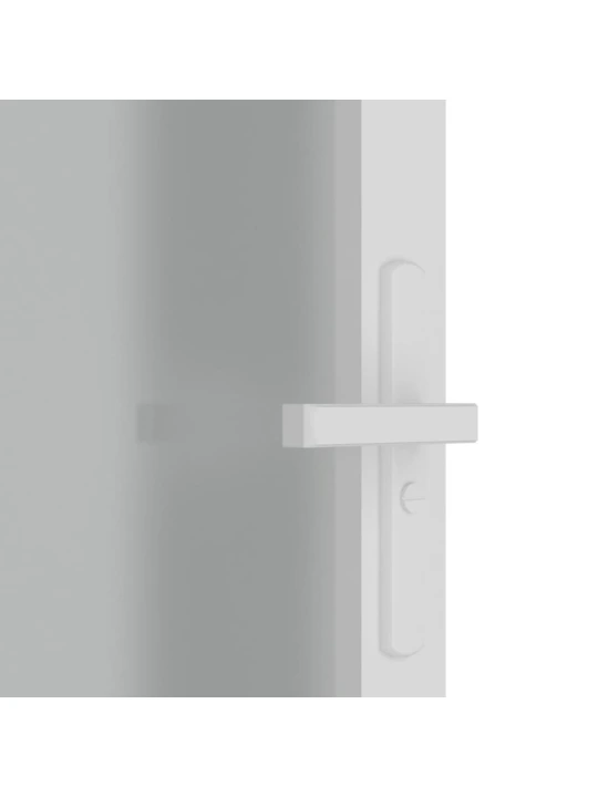 Vidaus durys, baltos, 83x201,5cm, matinis stiklas ir aliuminis