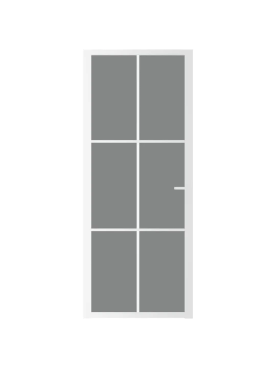 Vidaus durys, baltos, 83x201,5cm, ESG stiklas ir aliuminis