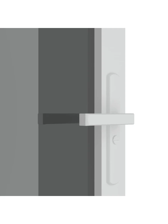Vidaus durys, baltos, 83x201,5cm, ESG stiklas ir aliuminis