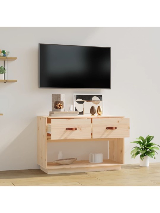 Televizoriaus spintelė, 90x40x60cm, pušies medienos masyvas