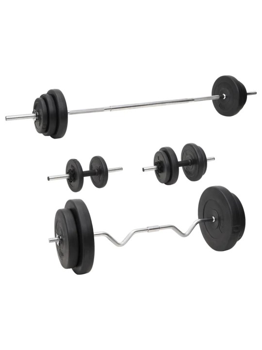 Štangos ir svarmenų su svoriais rinkinys, 90kg