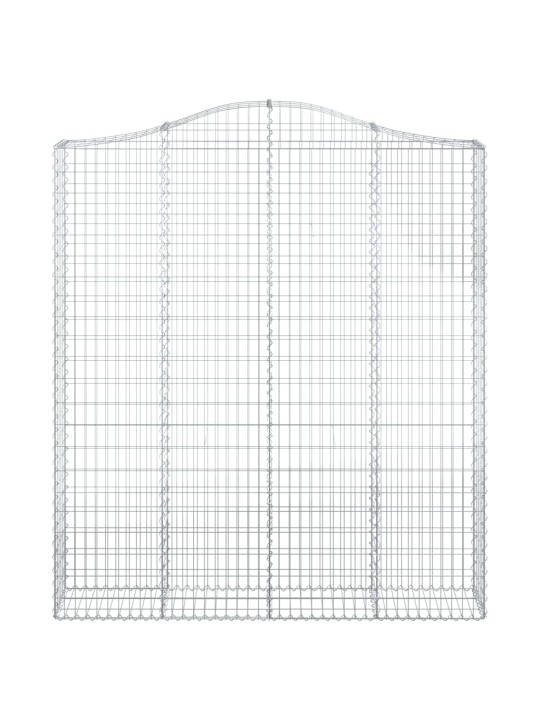 Išlenkti gabiono krepšiai, 3vnt., 200x30x220/240cm, geležis