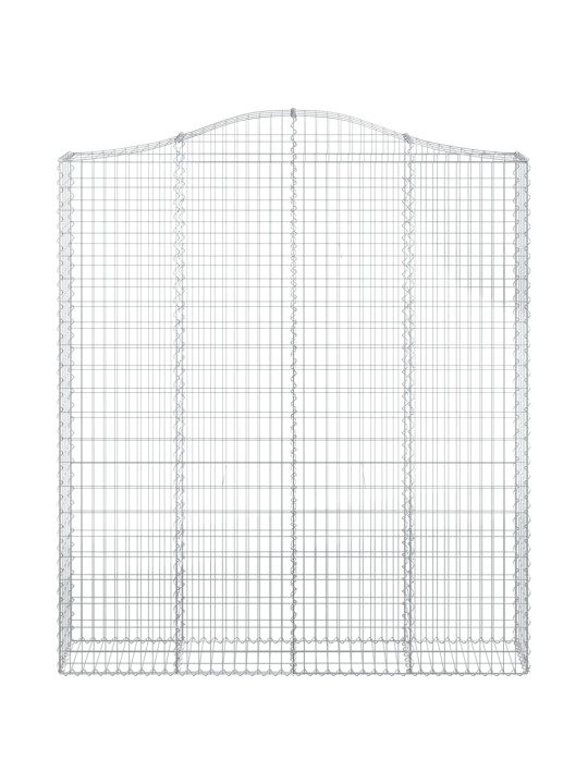 Išlenkti gabiono krepšiai, 5vnt., 200x30x220/240cm, geležis