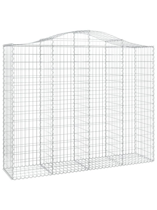Išlenkti gabiono krepšiai, 3vnt., 200x50x160/180cm, geležis