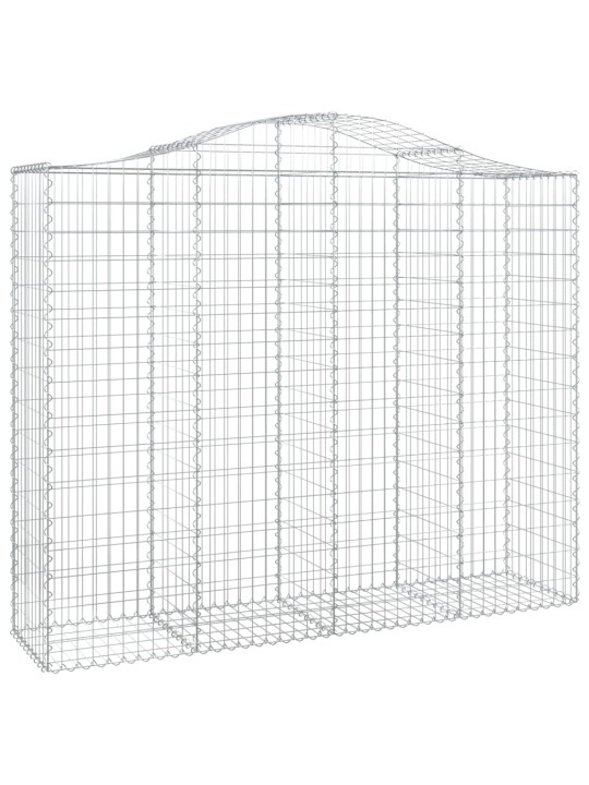 Išlenkti gabiono krepšiai, 9vnt., 200x50x160/180cm, geležis