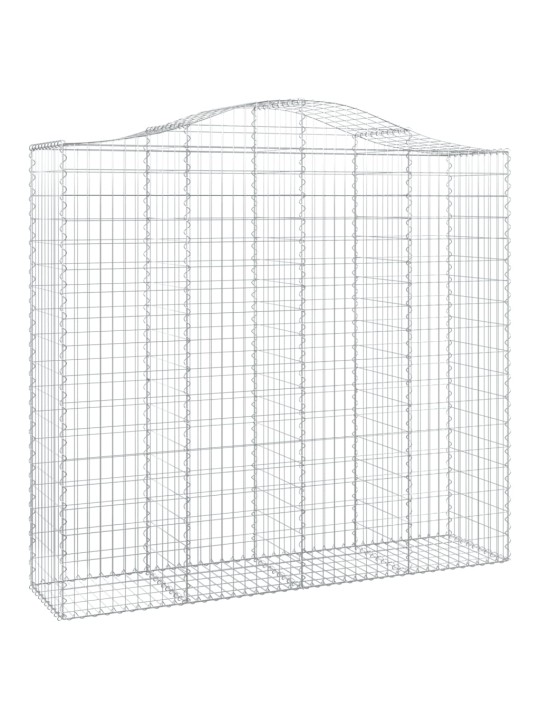 Išlenkti gabiono krepšiai, 14vnt., 200x50x180/200cm, geležis