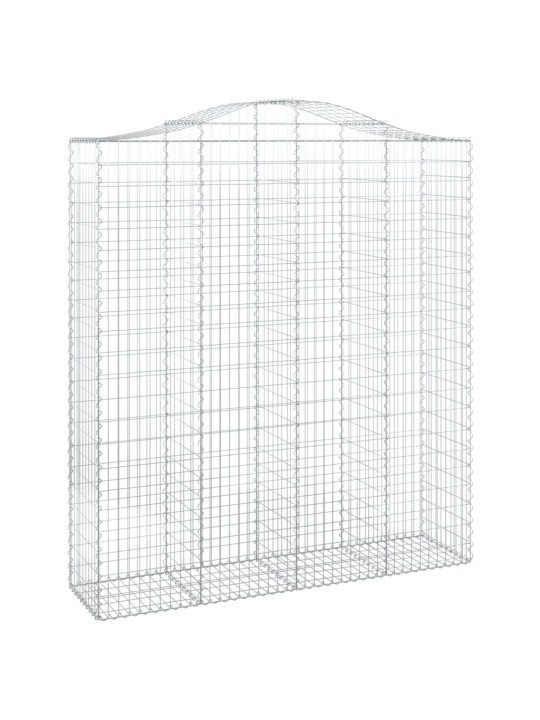 Išlenkti gabiono krepšiai, 4vnt., 200x50x220/240cm, geležis