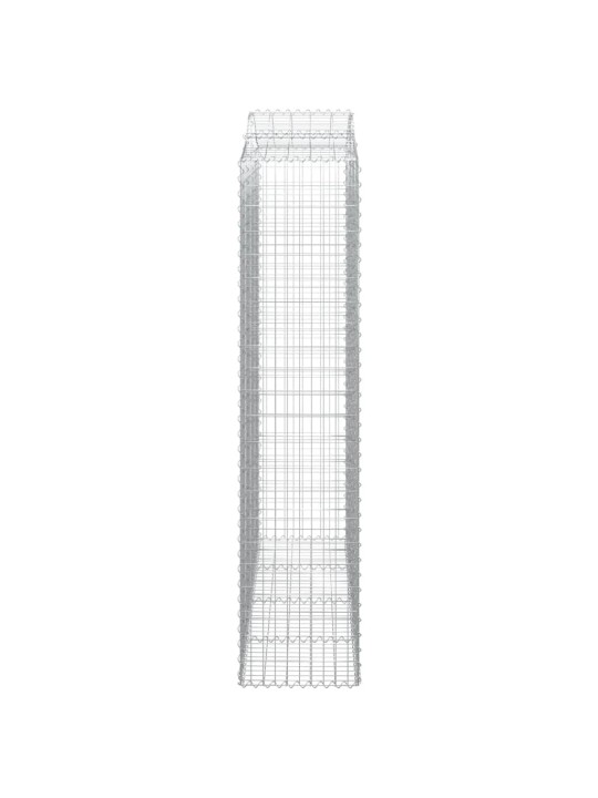 Išlenkti gabiono krepšiai, 4vnt., 200x50x220/240cm, geležis