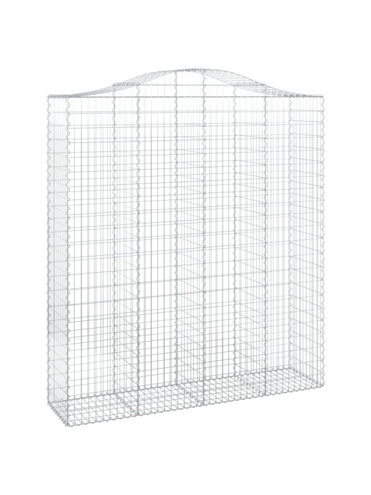 Išlenkti gabiono krepšiai, 6vnt., 200x50x220/240cm, geležis