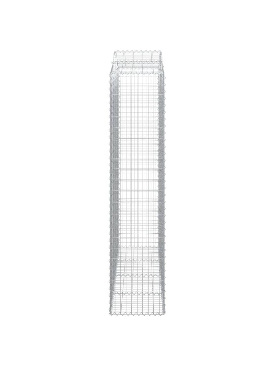 Išlenkti gabiono krepšiai, 8vnt., 200x50x220/240cm, geležis