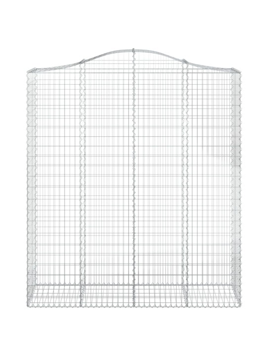 Išlenkti gabiono krepšiai, 9vnt., 200x50x220/240cm, geležis