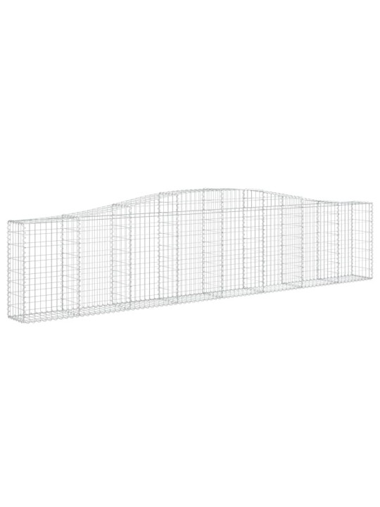 Išlenkti gabiono krepšiai, 5vnt., 400x30x80/100cm, geležis