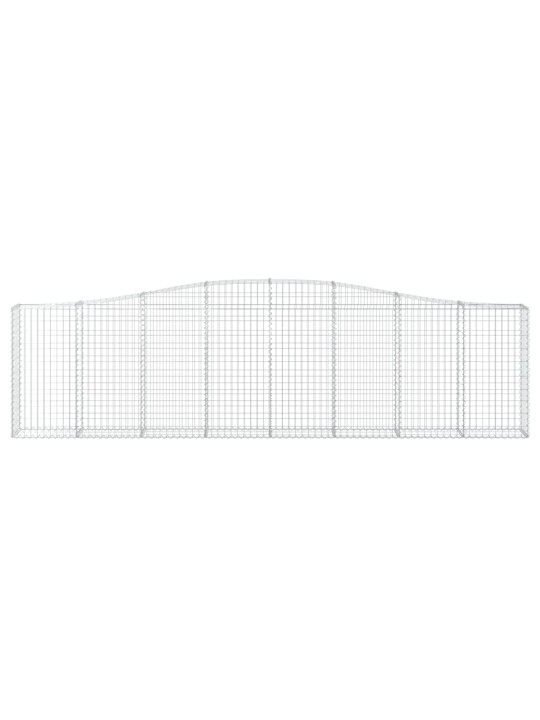 Išlenkti gabiono krepšiai, 3vnt., 400x30x100/120cm, geležis