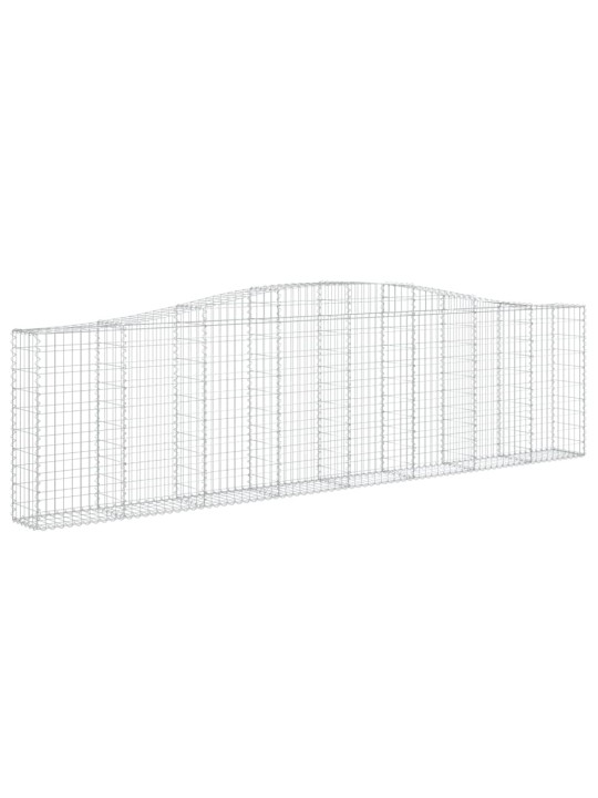 Išlenkti gabiono krepšiai, 5vnt., 400x30x100/120cm, geležis