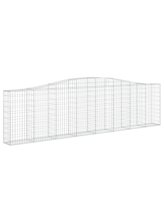 Išlenkti gabiono krepšiai, 7vnt., 400x30x100/120cm, geležis