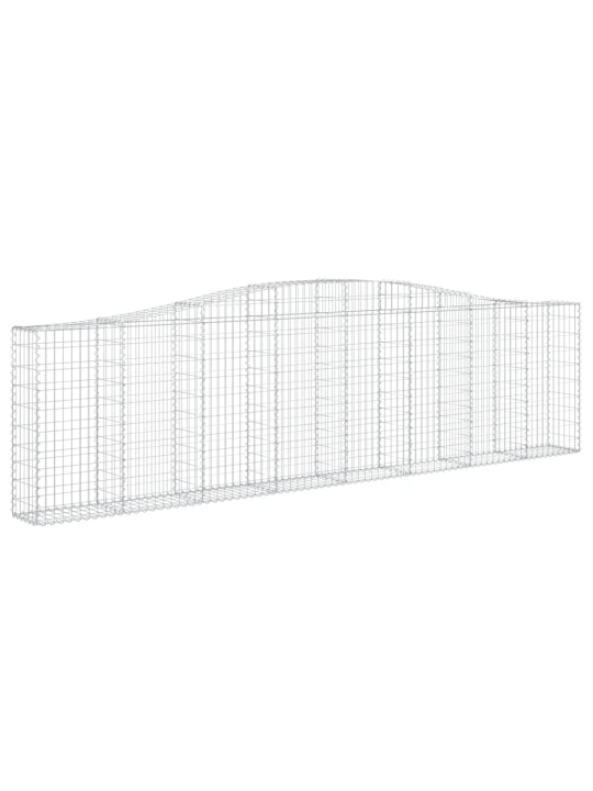 Išlenkti gabiono krepšiai, 10vnt., 400x30x100/120cm, geležis