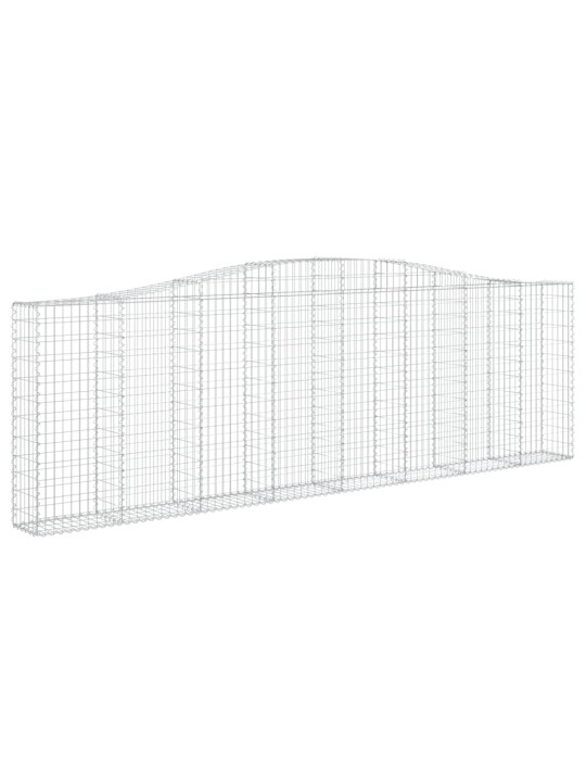 Išlenkti gabiono krepšiai, 5vnt., 400x30x120/140cm, geležis