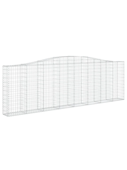Išlenkti gabiono krepšiai, 5vnt., 400x30x120/140cm, geležis