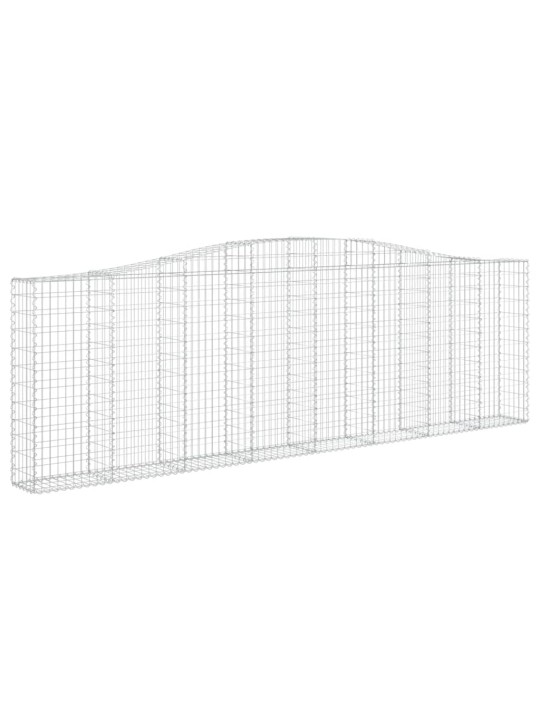 Išlenkti gabiono krepšiai, 9vnt., 400x30x120/140cm, geležis