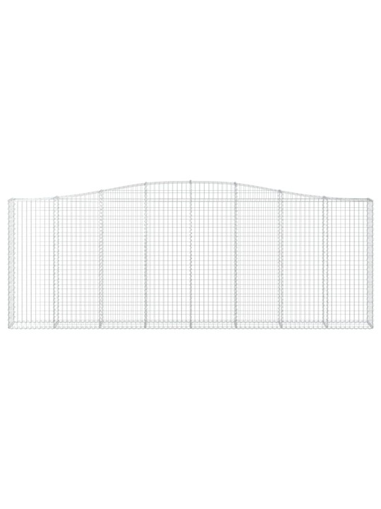 Išlenkti gabiono krepšiai, 2vnt., 400x30x140/160cm, geležis