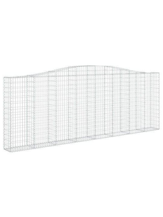Išlenkti gabiono krepšiai, 4vnt., 400x30x140/160cm, geležis