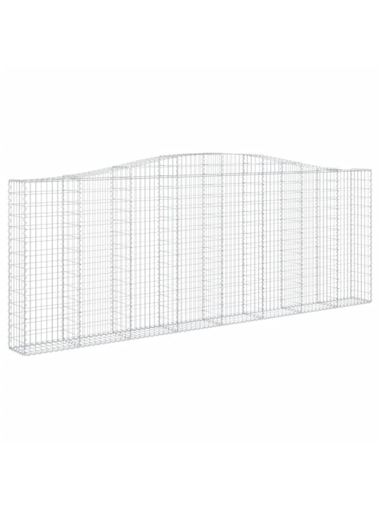 Išlenkti gabiono krepšiai, 10vnt., 400x30x140/160cm, geležis