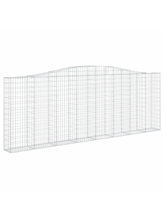 Išlenkti gabiono krepšiai, 10vnt., 400x30x140/160cm, geležis
