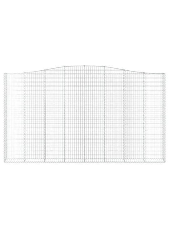 Išlenkti gabiono krepšiai, 2vnt., 400x30x220/240cm, geležis