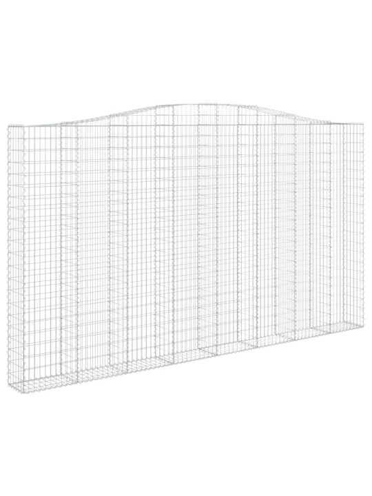 Išlenkti gabiono krepšiai, 3vnt., 400x30x220/240cm, geležis