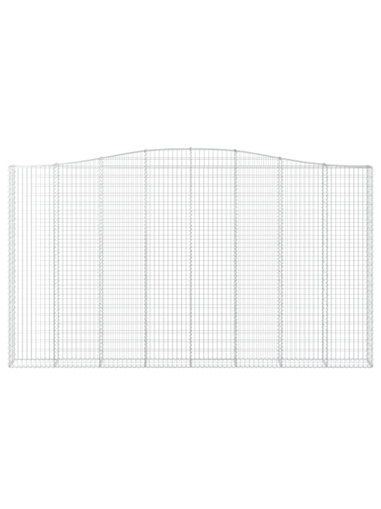 Išlenkti gabiono krepšiai, 3vnt., 400x30x220/240cm, geležis