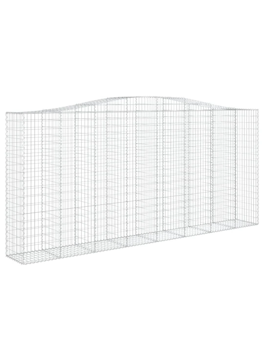 Išlenkti gabiono krepšiai, 4vnt., 400x50x180/200cm, geležis