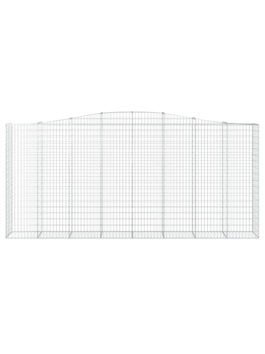 Išlenkti gabiono krepšiai, 5vnt., 400x50x180/200cm, geležis