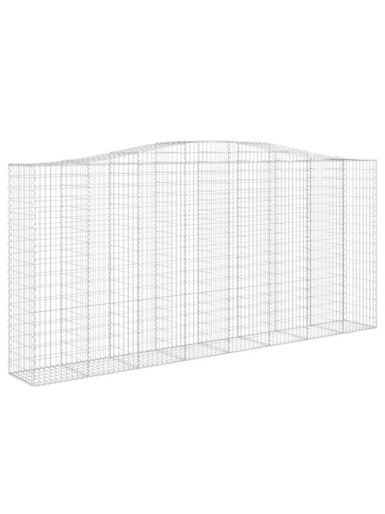 Išlenkti gabiono krepšiai, 6vnt., 400x50x180/200cm, geležis