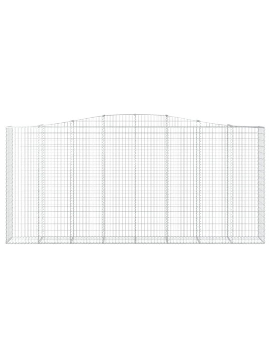 Išlenkti gabiono krepšiai, 6vnt., 400x50x180/200cm, geležis