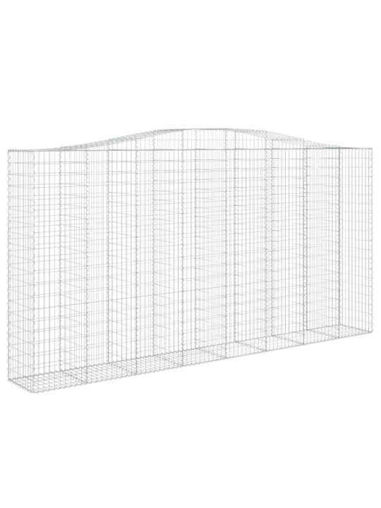 Išlenkti gabiono krepšiai, 4vnt., 400x50x200/220cm, geležis
