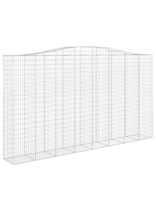 Išlenkti gabiono krepšiai, 3vnt., 400x50x220/240cm, geležis