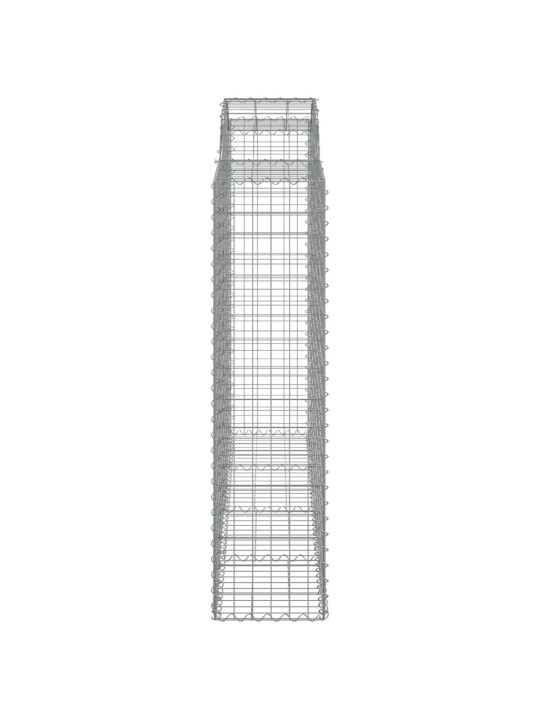 Išlenkti gabiono krepšiai, 5vnt., 200x50x160/180cm, geležis