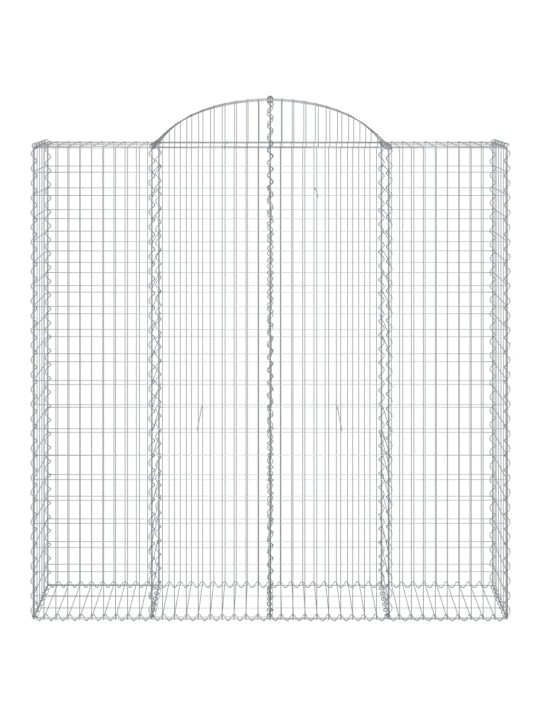 Išlenkti gabiono krepšiai, 4vnt., 200x50x200/220cm, geležis
