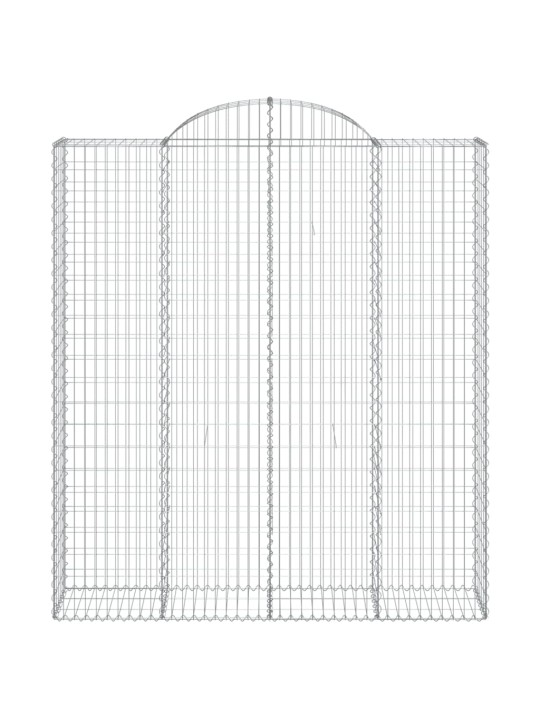 Išlenkti gabiono krepšiai, 2vnt., 200x50x220/240cm, geležis