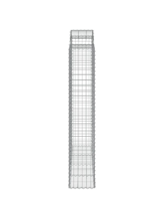 Išlenkti gabiono krepšiai, 2vnt., 200x50x220/240cm, geležis