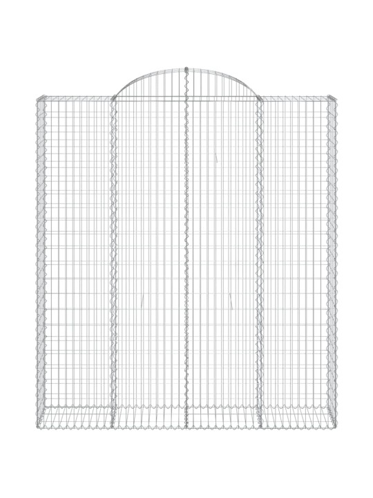 Išlenkti gabiono krepšiai, 4vnt., 200x50x220/240cm, geležis
