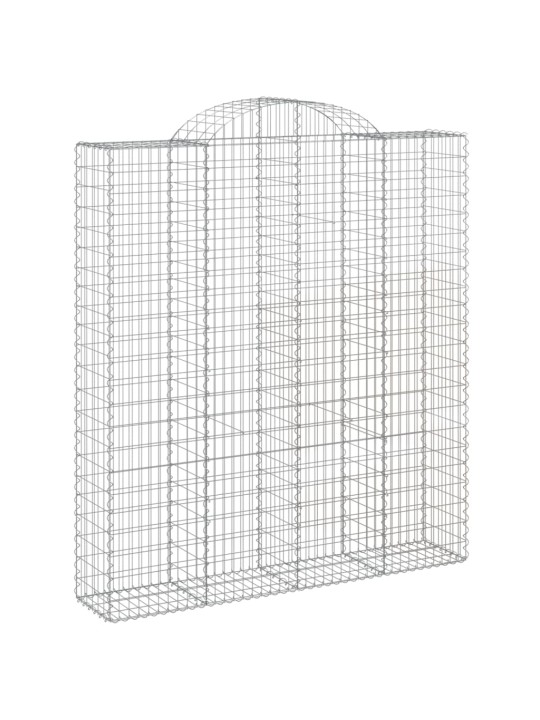 Išlenkti gabiono krepšiai, 8vnt., 200x50x220/240cm, geležis