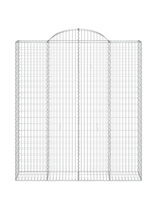 Išlenkti gabiono krepšiai, 8vnt., 200x50x220/240cm, geležis